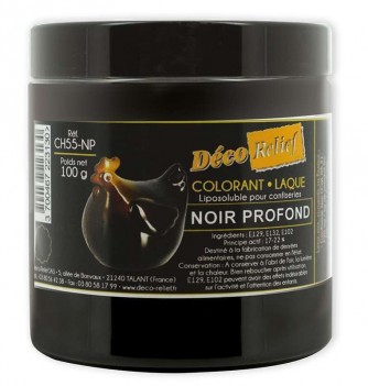 Colorant Alimentaire Liposoluble Noir Profond Laque 100g