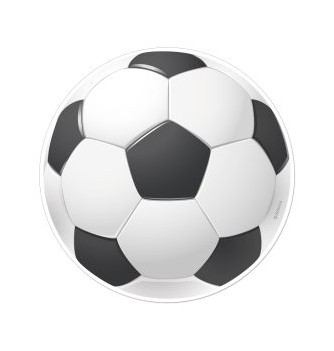 Disque Azyme pour Gâteau - ballon de foot - Ø 20cm