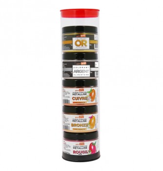 Kit of 5 metallic food colouring in powder- The essentials