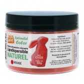 Pot de colorant alimentaire naturel lipodispersible rouge