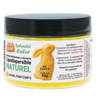 Pot de colorant alimentaire naturel lipodispersible jaune printemps