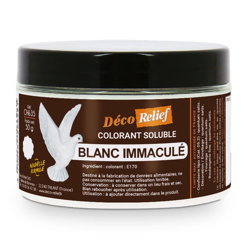 FAT SOLUBLE FOOD COLOR - Immaculate white - 50 GR