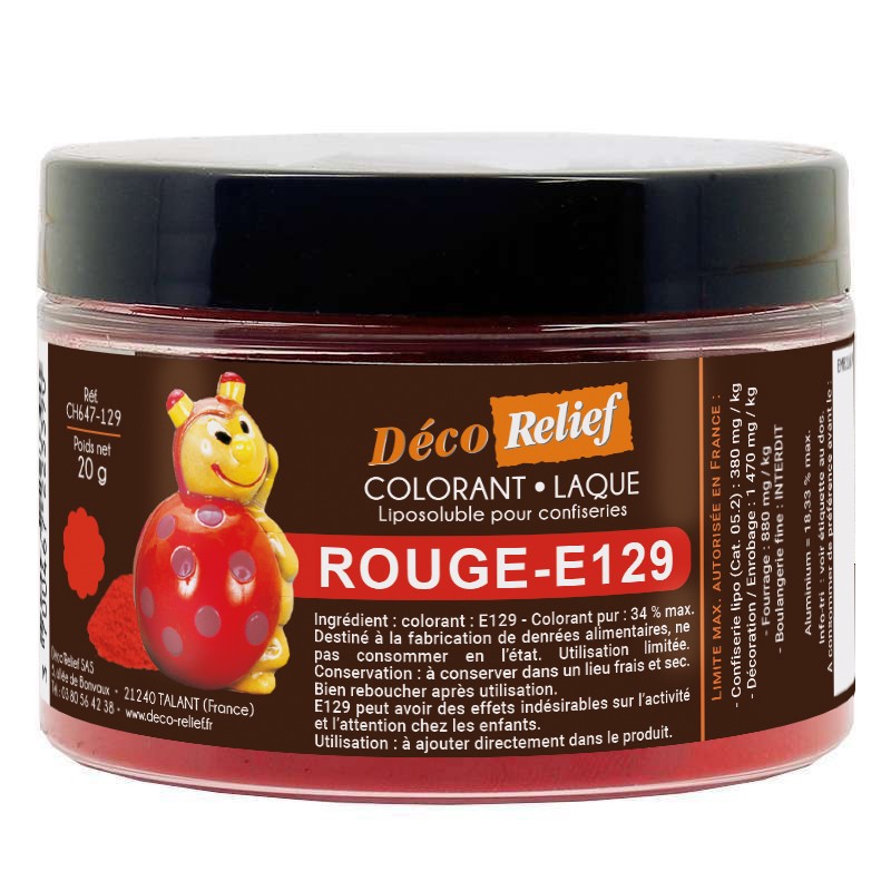 Colorant Alimentaire Liposoluble Rouge Tomate Laque 20g