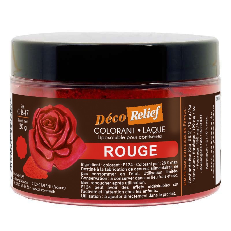 Colorant Alimentaire Liposoluble Rouge Laque 20g