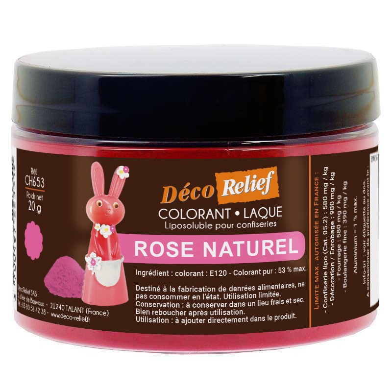 Decora - colorant alimentaire liposoluble rose, 15 g
