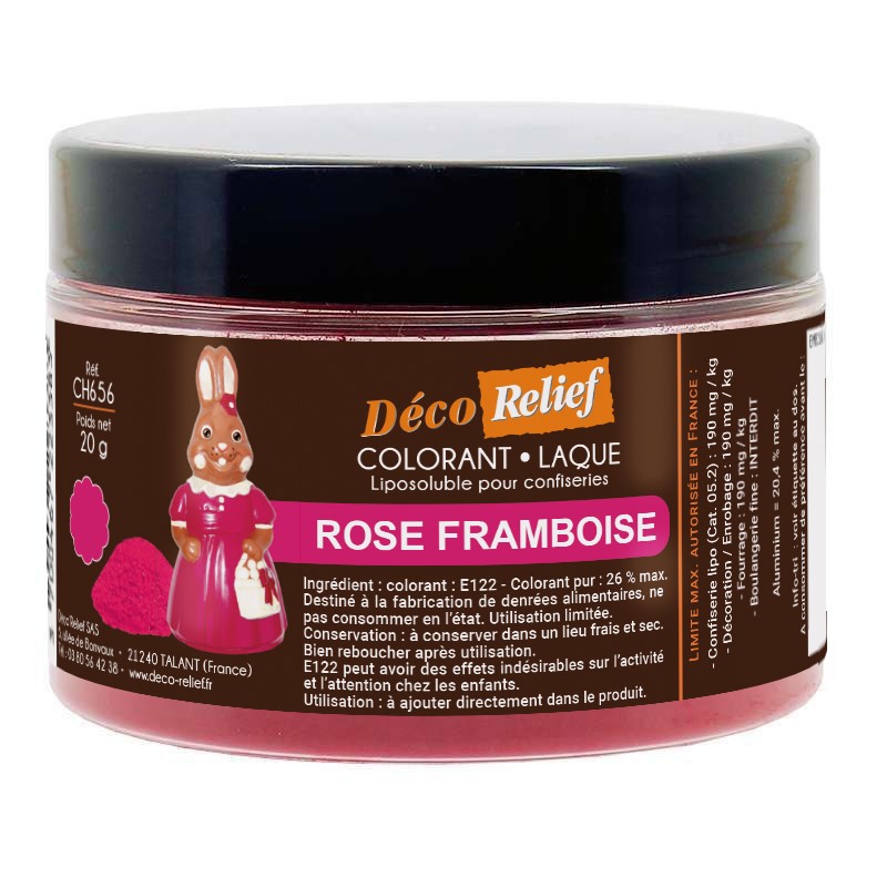 Colorant Alimentaire Liposoluble Rose Framboise Laque 20g