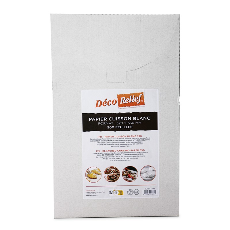 Papier cuisson blanc 39g - 500 feuilles