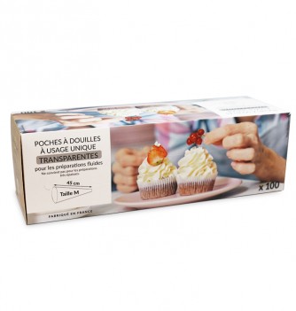 Transparent Disposable Pastry Piping Bags on a roll - 100...