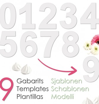9 Gabarits pour Number Cakes