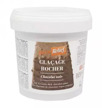 Glaçage façon rocher chocolat noir