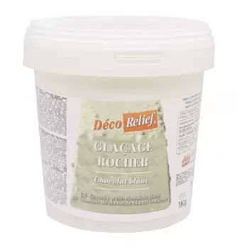 Glaçage façon rocher chocolat blanc