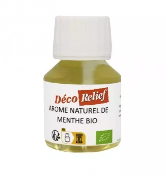 Flacon d'arôme alimentaire naturel bio saveur menthe