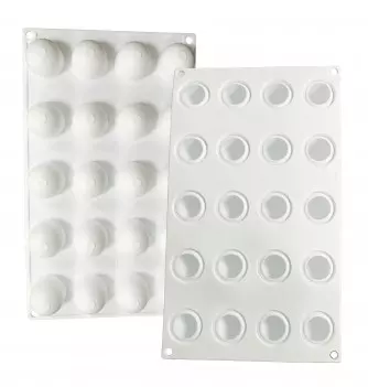 Moule Gâteau Silicone Sphères - 20pcs - Effet 3D