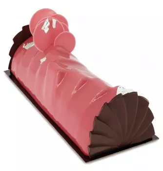 Yule Log Cake Mold in Plastic - Wave
