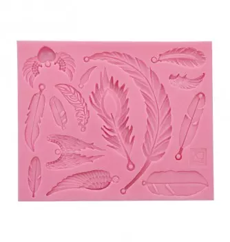 Moule Silicone Plumes 14pcs 2 à 9cm