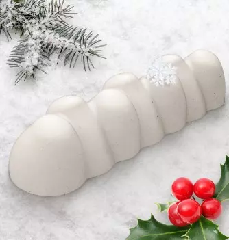 Moule Bûche Courte de Noël - Mont Blanc - x6