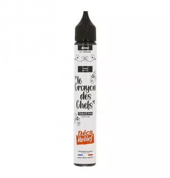 Crayon des chefs noir pour l'écriture sur pâtisseries.