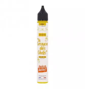 Crayon des chefs jaune pour l'écriture sur pâtisseries.