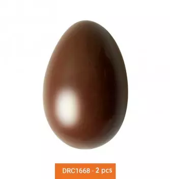 Smooth Chocolate Egg Mould - 2 pcs